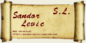 Šandor Lević vizit kartica